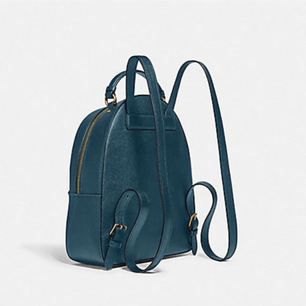 Coach "Jordyn"  Leather Backpack - Peacock Color - Picture 14 of 15